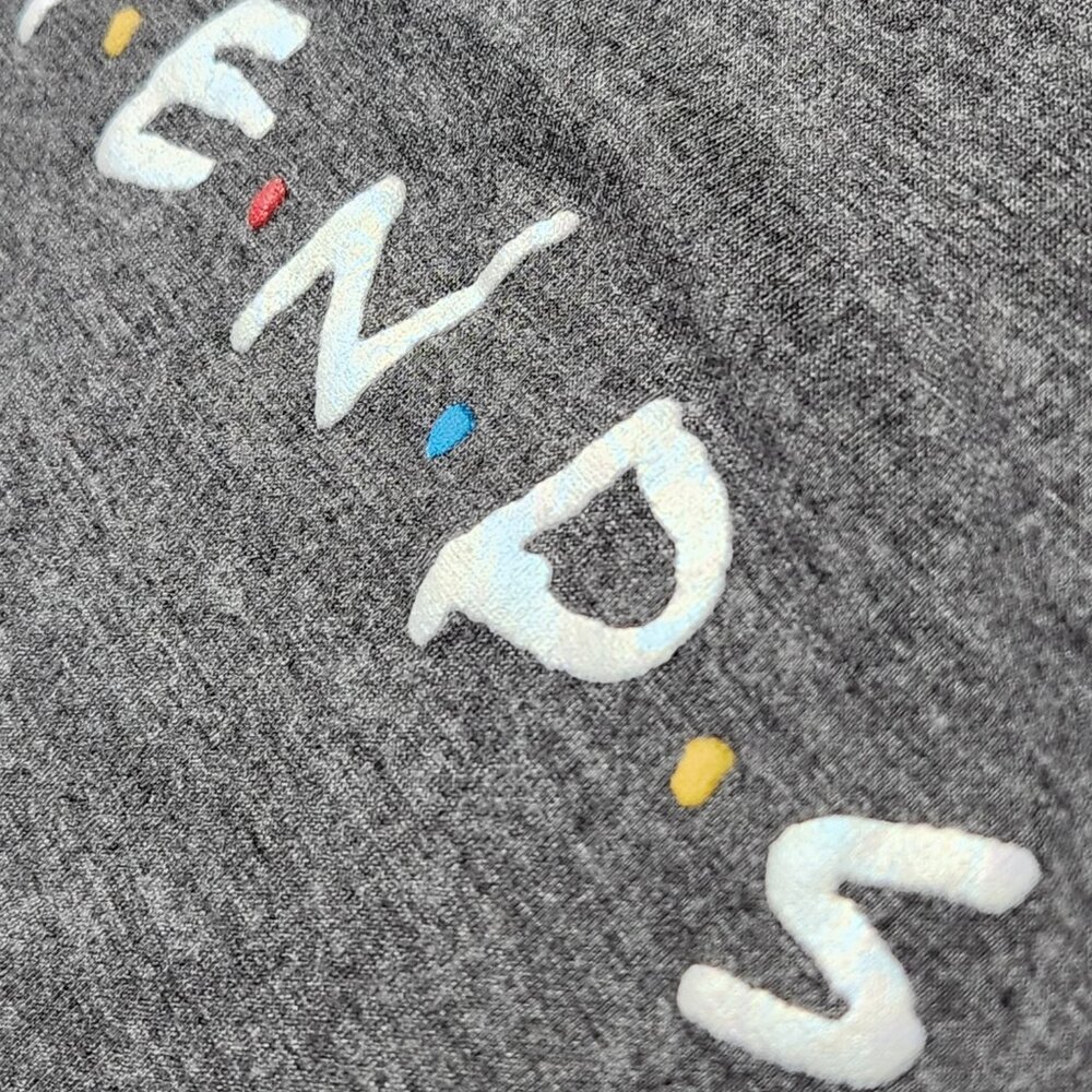 Friends Women's Iridescent Grey Short Sleeve T Shirt Size M Tee - Picture 3 of 7